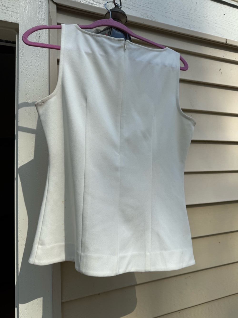 Ann Taylor White Sleeveless Shell Blouse - Picture 3 of 6